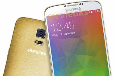 Vuotokuvassa Samsung Galaxy S5:n premium-version kultainen malli